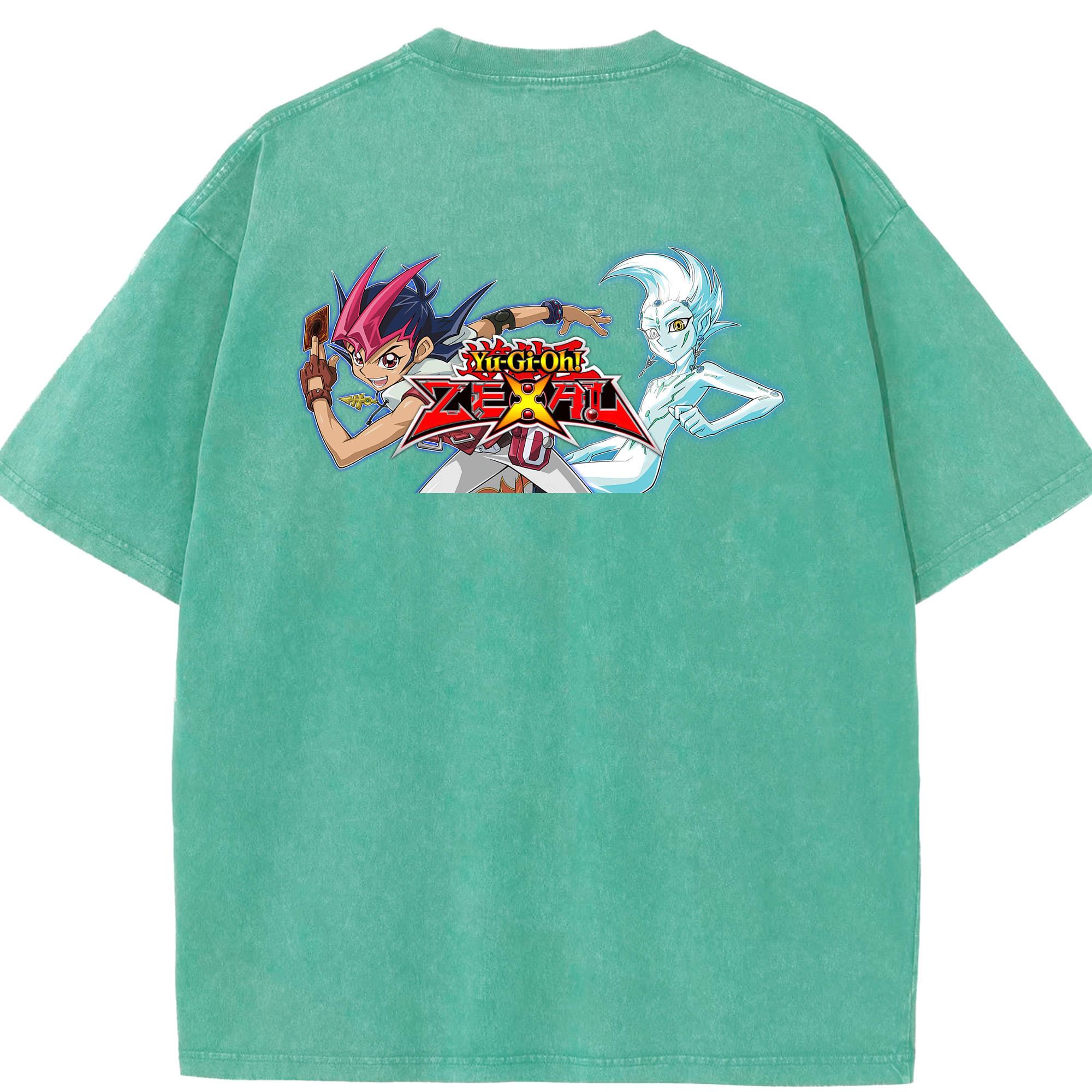 （画像用） 遊☆戯☆王 Yu-Gi-Oh! 綿100% ヴィンテージ風 半袖Tシャツ（背面プリント）